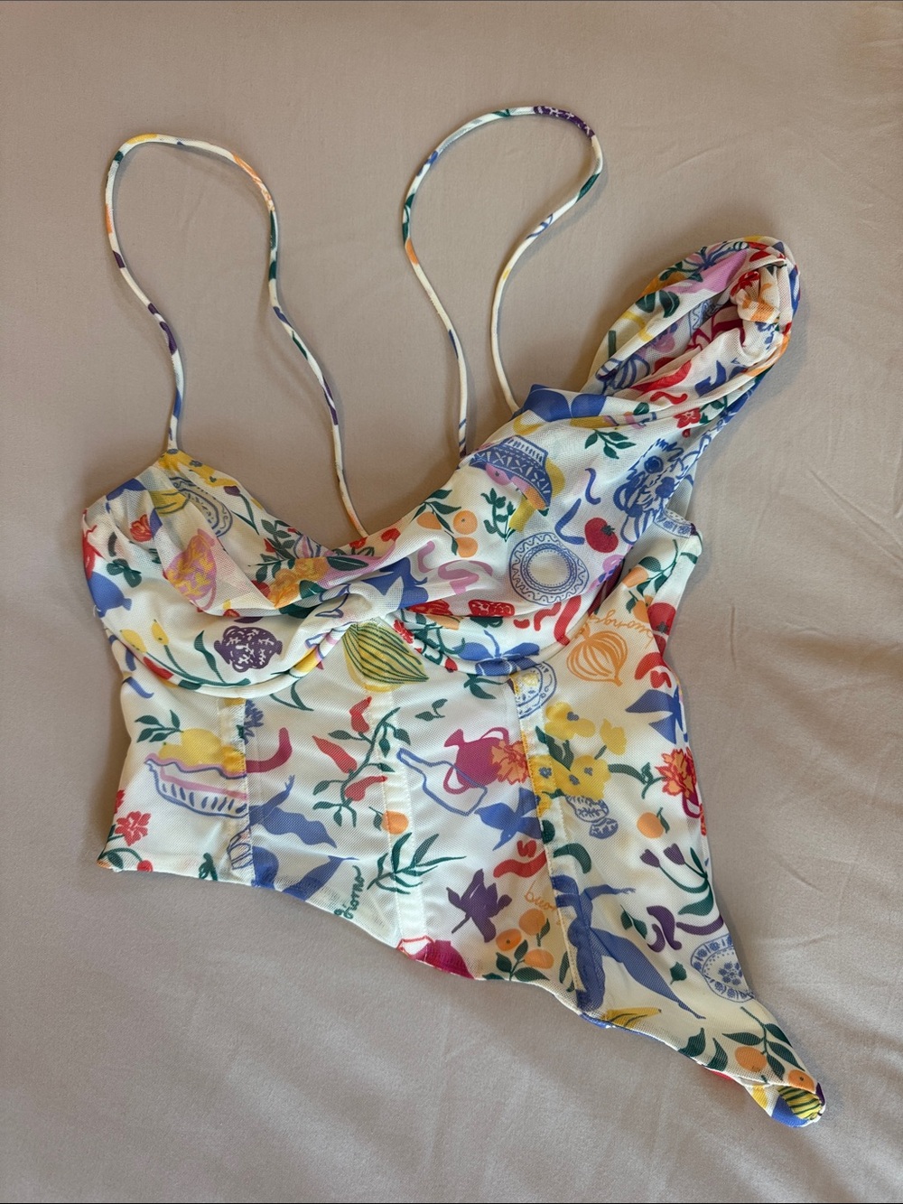 LPA Giada Corset Top - color: Buongiorno Multi